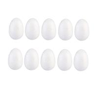 Abaodam 50pcs White Solid Foam Eggs for DIY Easter Craft Projects Painting and Decorating Egg Shape for Festival Art and Party Supplies