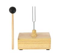 Abaodam 512hz Steel Tuning Fork Rubber Striker Mallet and Wooden Resonator Box for Physics Acoustic Experiments and Teaching in Secondary Schools