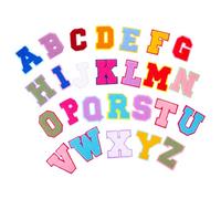 Abaodam 52pcs Garment Patches DIY English Letter Patches Assorted Color Towel Embroidery Practical Decorative Appliques for Backpacks and Handicrafts Suitable for Shopping Mall and Home
