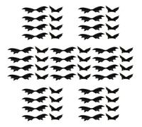 Abaodam 56 Pcs Black Artificial Leather Bat Wings Hair Clips for Halloween Party, Practical and Nice-looking Gothic Style Hair Accessory with Creative Retro Design