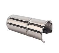 Abaodam 58mm Metal Saxophone Cap Protective Silver Cover for Treble Saxophone Fits Standard Mouthpieces and Ligatures