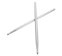 Abaodam 5a Aluminum Alloy Drumsticks Heavy Practice Percussion Drum Tools Silver Metal Drumsticks for Adults Basic Strength Training Musical Instrument Accessory