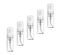 Abaodam 5pcs 50ml Reusable Pump Foaming Bottles for Travel Use, Abs Material with Gentle Cleaning Effects, Suitable for Storing Facial Cleansers and Shower Gel, Simple and Generous Design