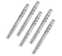Abaodam 5pcs 6-Ring Loose Leaf Binder Mechanism for Notebook DIY, Stainless Steel Metal Binder Rings with Secure Hold and Easy Open-Close Function, Suitable for Office and Home Use