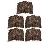 Abaodam 5pcs Acrylic Light Beige Cork Bark Terrarium Wood Decor for Reptile Habitat, Large 12-20cm Bark Boards for Lizard Gecko Turtle Climbing and Hiding