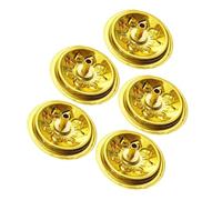 Abaodam 5pcs Aluminium Floating Wick Holders for Oil Lamp Accessories, Portable Design with Golden Finish, Suitable for Candle Ceremonies and Meditation Practices