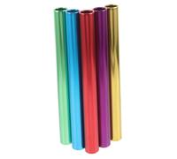 Abaodam 5pcs Aluminum Alloy Relay Baton Ergonomic Anti-skid Track Racing Sticks for Outdoor School Relay Races and Athletic Field Competitions in Multiple Colors