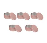 Abaodam 5pcs Aluminum Tin Can round Shaped 50 Ml Refillable Portable Cream Cans for Outdoor Camping and Travel Balm Containers