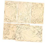 Abaodam 5Pcs Animal Wooden Puzzles for Creative DIY Engaging Plaything for for Birthdays Christmas Enhances Mental Creativity Patience