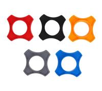Abaodam 5pcs Anti-slip Silicone Microphone Rings with Skidproof Circles for Handheld Mic, Microphone Anti-roll and Drop Protection in Orange, Navy, Black, Gray, and Red for Ktv and Live Performance