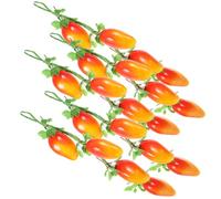 Abaodam 5pcs Artificial Mango Strings Foam and Hemp Rope Simulation Mango Fruit Decoration for Garden and Farmhouse Decor, Lifelike and Easy to Carry Fake Fruit Hanging Display