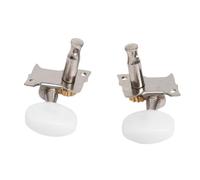 Abaodam 5pcs Banjo Machine Head Tuning Peg with Bushings White Silver Zinc Alloy PVC Replacement for Broken Banjo Tuners