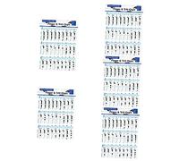 Abaodam 5pcs Bass Recorder Finger Chart for Beginners Chord Guide for Flute Practice Diagrams for and Material for Confident Use