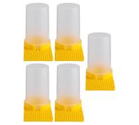 Abaodam 5pcs Bee Feeder Honeycomb Entrance Water Dispenser for Beekeeping, Plastic Reusable Design, Convenient Operation for Bees in Beehive Entrance Feeding