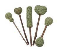 Abaodam 5pcs Catnip Lollipops Natural Catnip Sticks Edible Cat Snacks to Distract Cats from Furniture Biting and Stimulate Appetite Random Style