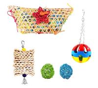 Abaodam 5PCS Chicken Set for Hens Durable Chew and Hanging Feeder Balls Enrichment for Coop Exercise and Mood Improvement Random Color