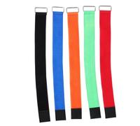 Abaodam 5pcs Colorful Legged Race Bands Elastic Team Building Game Supplies for Adults Comfortable Fit Carnival Relay Backyard Outdoor Party