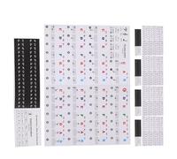 Abaodam 5pcs Colorful Removable Piano Keyboard Note Stickers with Black Keys Labels for Beginners - Self-adhesive Music Learning Aid and Adults