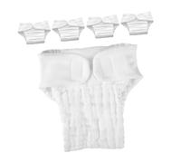 Abaodam 5pcs Cotton Diaper Covers Baby Washable Nappy Liners Soft Breathable Prevents Diaper Irritation White Size L for Traveling and Sleep