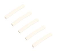 Abaodam 5pcs Curved Bone Nut Blank Set for Electric Guitar 4x0.63x0.34cm Replacement Guitar Bridge Saddles