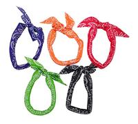 Abaodam 5pcs Dog Summer Cooling Scarf Wrap Ice Towel for Outdoor Walking Running Pet Cooling Bandana Random Color