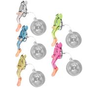 Abaodam 5pcs Floating Aquarium Divers Decoration Set, Fish Tank Ornaments with Blue, Yellow, White, Pink, Green, Home Aquarium Floating Diver Statues for Fish Tank Landscape