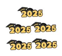 Abaodam 5pcs Graduation Cap Brooch Pins Elegant Decorative Lapel Pins for Graduation Season Unique Doctoral Cap Design Sturdy Construction for Celebrating Achievements