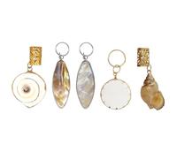 Abaodam 5pcs Hairpiece Pendant Hair Braid Accessory Creative Mixed Style Conch Material Versatile for Hair Extension Women Men Holiday Party Headdress Rings Assorted style