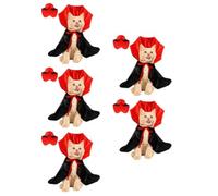 Abaodam 5pcs Halloween Pet Cloak Costume for Small and Medium Dogs and Cats Spooky Dark and Crimson Vampire Cape Birthday Dress Apparel for Halloween Party and Cosplay