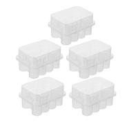 Abaodam 5pcs Insulin Storage Case for 3ml Vials, Plastic Airtight Container with Easy Open Design and Smooth Inner Walls, Lightweight Diabetic Travel Organizer Suitable for Refrigerator