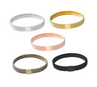 Abaodam 5pcs Men's Metal Armband Stretchable Bracelet Sleeve Cuff Anti-slip Fashion Armlet for Shirt Sleeve Holders Mixed Colors