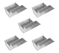 Abaodam 5pcs Metal Rabbit Feeder Rabbit Cage Feeder Iron Large Capacity Silver Small Animal Enclosures Chicken Guinea Pigs Reducing Waste Preventing Dirt