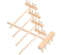 Abaodam 5pcs Mini Wooden Rakes for Zen Garden and Sand Table Bamboo Craft Micro Rake Compact Design for Desk Decoration Sensory Bin and DIY Courtyard Accessories