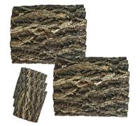 Abaodam 5pcs Natural Cork Bark Reptile Background for Terrarium, 15x15cm Realistic Tree Bark Habitat Decor, Encourages Climbing, for Bearded Dragon Tank and Lizard Gecko Enclosure