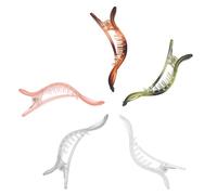 Abaodam 5pcs Non-slip Large Acrylic Hair Claw Clips Set Strong Hold Hair Styling Accessories for French Style Flat Claw Clips That Won’t Fall off Easily