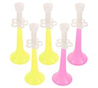 Abaodam 5pcs Plastic Trumpet Noisemakers for Sports Games Stadium Horns Loud Cheering Props for Football Soccer Concert Parties