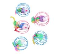 Abaodam 5pcs Plush Mouse Toy for Cats Interactive Chew Toys for Indoor Cats Safe Design Bright Colors to Captivate and Engage Kittens Fun Teaser Props