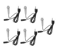 Abaodam 5pcs Portable Mini Microphones for Phone Laptop Tiny Recording Microphone for Singing Small Mic for Phone Tablet