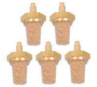 Abaodam 5pcs Pure Copper Fog Machine Filter Nozzle Brass Air Muffler Silencer for Pneumatic Systems Noise Reducer for Compressors and Generators Quick Replacement for Stage Fog Machines