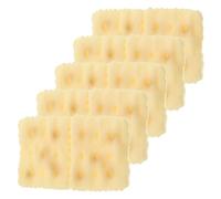 Abaodam 5pcs Realistic Soda Crackers Models Lifelike Biscuit Drops for Kitchen Display Home Decoration for Photography Props DIY Crafts