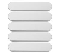 Abaodam 5pcs Rectangular Tinplate Pencil Box Set Silver Metal Pen Holder Storage Case 178x38x20mm School Stationery Organizer Simple Style