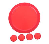 Abaodam 5PCS Red Air Hockey Pucks for Game Tables Heavy Replacement Set for Home Air Hockey High Visibility Mini Pucks Enhancing Multiplayer Competitive Play and Team Spirit