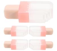 Abaodam 5pcs Refillable Plastic Lip Oil Bottles 5ml Ice Cream Shaped Lip Gloss Tubes with Trapezoid Shape for Travel and DIY Cosmetics