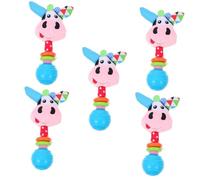 Abaodam 5pcs Safe Assured Plush Toys Baby Toys Birth Baby Hand Bells Educational for Boys and Girls