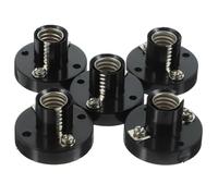 Abaodam 5pcs Screw Bulb Socket Bases Metal Lamp Holders for DIY Electrical Experiments Mini Light Bulb Holders Easy to Install Reliable Lighting Accessories