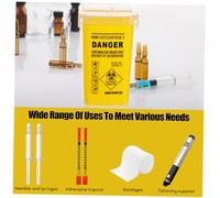 Abaodam 5pcs Sharps Collection Containers Yellow Reusable Sharps Disposal Boxes for Blades and Waste Safety Bin