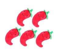 Abaodam 5pcs Squeaky Dog for Puppies Chew with Chili Pepper Shape Interactive Puppy Teething for Training and Outdoor Activities
