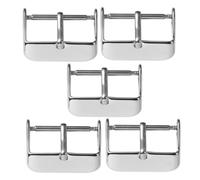 Abaodam 5pcs Stainless Steel Watch Strap Buckle Clasp Sturdy and Easy to Install Silver Replacement for Electronic Watchband and Wristwatch Accessories