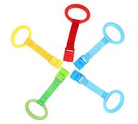 Abaodam 5pcs Standing Pull Tab Boy Girl Crib Pull Rings Hand Learning Tools for Nursery Bed Boy Girl Random Style