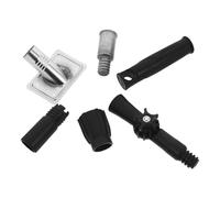 Abaodam 5pcs Threaded End Replacement Kit for Broom Handle and Paint Brush Extension Rods, Stainless Steel Multifunctional Adapter Compatible with 1inch Telescopic Poles for Offices